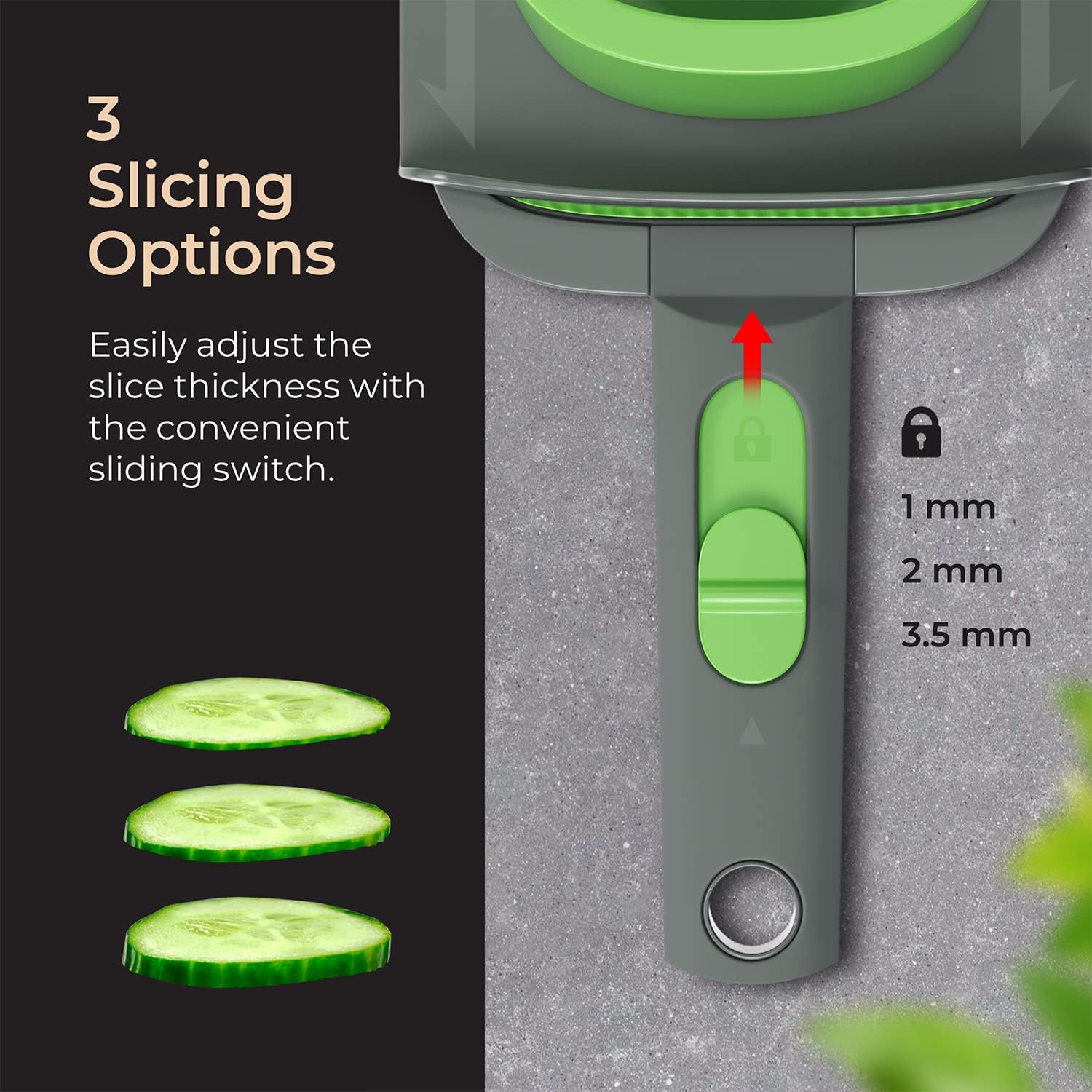 Mueller Handheld V-Slicer for Vegetables, Salads, Adjustable Thickness, Healthy Meals